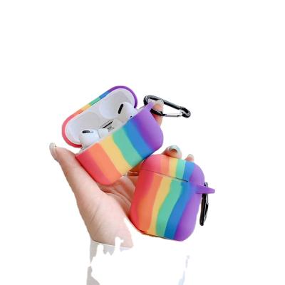 China For Earphone Luxury Rainbow For Airpods Case 2021 High Quality Silicone Cover Case For Airpod 1/2 for sale