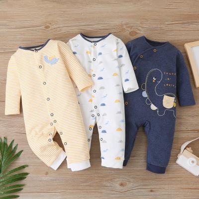 China 100% Baby Rompers Spring Cotton Baby Long Sleeve Jumpsuit Autumn Crawling Jumpsuit Cartoon Costume Newborn 3 Piece Set Long In Infants for sale