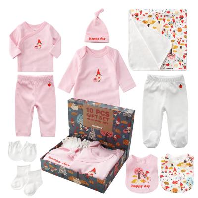 China Anti-Shrink Private Label Baby Clothes Newborn Gift Set Newborn Basics Baby Knit Apparel Baby Gift Item for sale