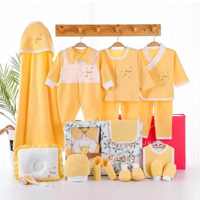 China Full moon anti-shrink primary spring, summer, newborn baby gift products of cotton baby clothes baby gift sets for sale