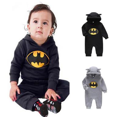 China Unisex Factory Direct Sale Spandex/Cotton Animal Hoodie Long Sleeve Ears Baby Fleece Rompers For Autumn And Winter for sale