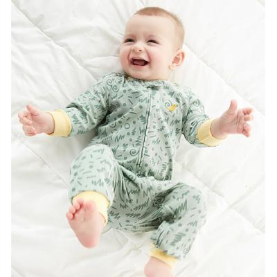 China 2-Pack Small Sleepies Baby Eco-friendly Washable Breathable Wholesale Pajamas With Zipper For Boys Girls Unisex Infant Pajamas Long Sleeve Overalls M1223 for sale