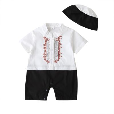 China Comfotable Wholesale Price Ethnic Style Pattern Baby Clothes Rompers For Boy for sale