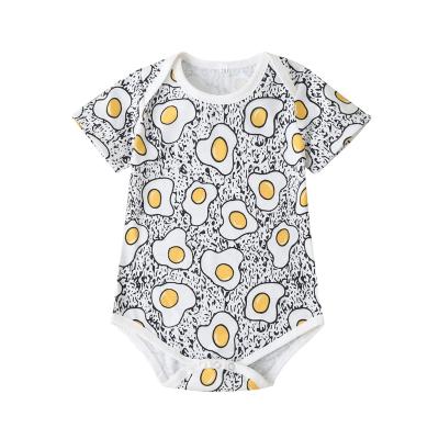 China 100% Polyester Factory Outlet Unisex Egg Pattern Newborn Baby Clothes Rompers HA20247 for sale