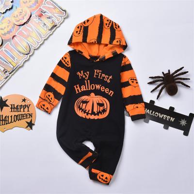 China Cute Cotton Baby Halloween Long Sleeve Romper Toddler Kids Outfits Wholesale Baby Boy Clothes Kids Clothing Set for sale