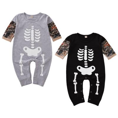 China Eco-Friendly Tattoo Mesh Baby Long Sleeve Halloween Apparel Baby Romper for sale