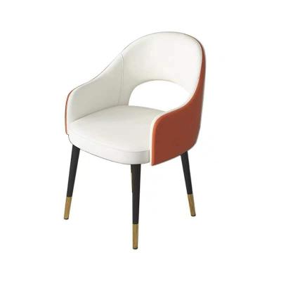 China Popular Modern PU Cooling Leather Metal Dining Chair For Home Restaurant Hotel for sale