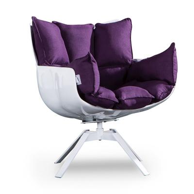 China Contemporary Upholstered Luxury Velvet Fabric Fiberglass Leisure Chair Armchair for sale