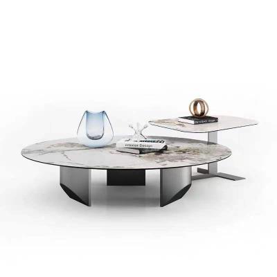 China Contemporary hot sale high level luxury modern round marble cafe side tables set for sale