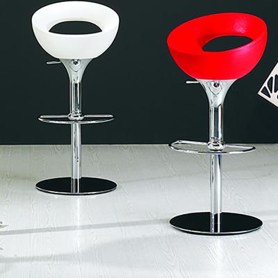 China Contemporary Round Rotating Cover Modern Adjustable Luxury Bar Stool Chair For Kitchen for sale