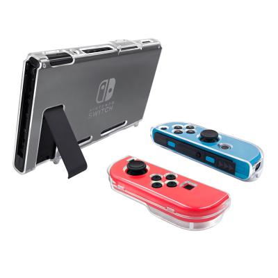 China Anti-Shock and Anti-Scratch Crystal Clear Shell Cover Case for Nintendo Switch Console and Joy-cons for sale