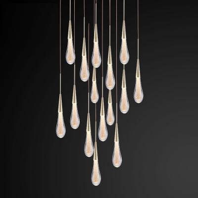 China Modern Nordic Creative Minimalist Restaurant Lamp Personality Disc Chandelier Lamp Restaurant Water Drop Glass Crystal Chandelier for sale