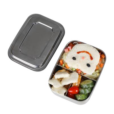 China Eco-friendly Sustainable Biodegradable Stainless Steel Lunch Box Bento Lunch Box For Kids SS Bento Box for sale