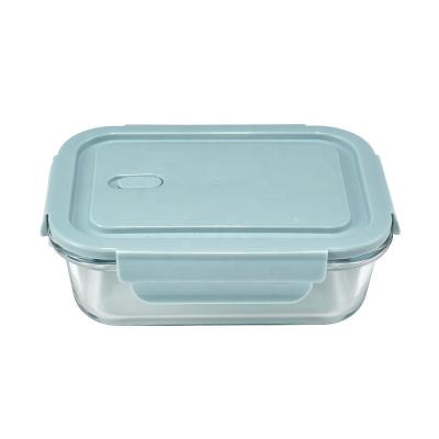 China Aohea Bento Lunch Box With Plastic Meal Divider Food Prep BPA Free Viable Glass Container Kids Glass Lid for sale