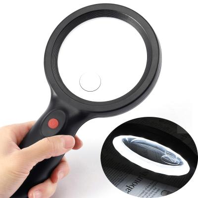 China China Factory 5X 15X Glass Magnifier Reading Hand Held Magnifier / Plastic Handle Magnifier for sale