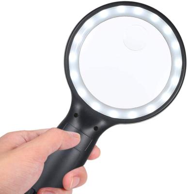 China PDOK Illumination Reading Magnifier LED Glass Handheld Magnifier for sale