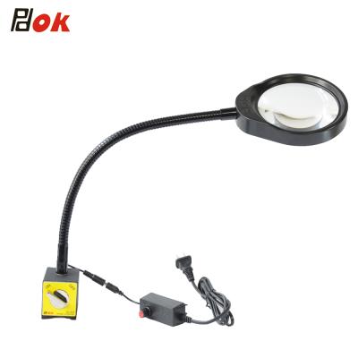 China Multifunctions PDOK Laboratory Flexible Dimmable Magnifier With Magnetic Base for sale