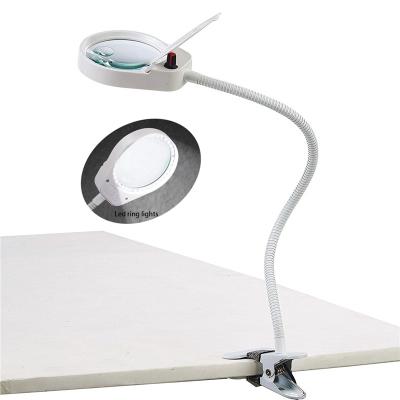 China PDOK Glass Best Selling Table Desk Clamp Mount Lamp LED Lens Magnifying Glass Lamp for sale