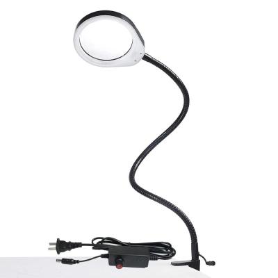 China Multifunctions Large Lens 48 LED Magnifier Lamp Daylight Desk Clamp Magnifier With Led Light for sale