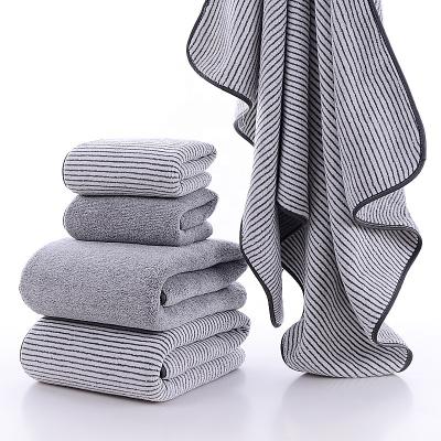 China High Quality Soft Bamboo Reusable Face Towel Hand Bath Towel Face Towel Kids Safe Towel for sale