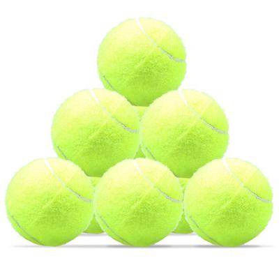 China Highly Elasticity Durable Standard Logo Pressure Training Rubber Customized Tennis Balls for sale