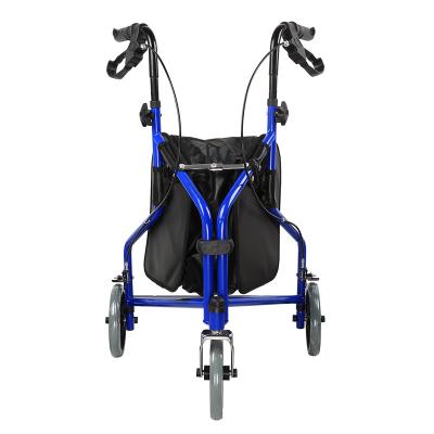 China Top Selling Adjustable 2023 Professional Manufacturer New Aluminum 3 Wheel Model Walker Rollator For The Elderly Environmentally Friendly for sale