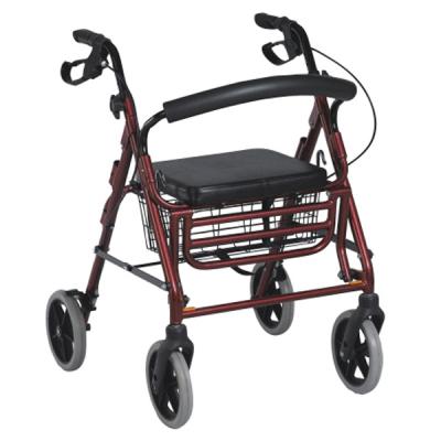 China Aluminum Lightweight Foldable Rollator With Seat For Adult 84*24*63cm for sale