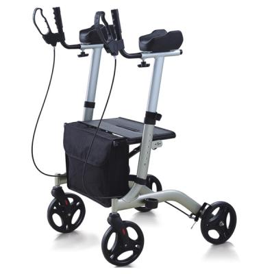 China Manufacturer Comfortable Wholesale Aluminum Alloy Seat Four Wheel Walker Adult Rollator Walker With Seat For Elderly for sale