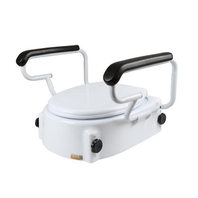 China Bathroom Factory Price Height Adjustable Toilet Seat Riser With Armrest For Disabled Adults And Children for sale