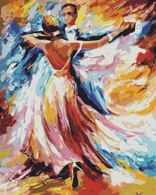 China Diy Digital Oil Painting Men and Women Double Dancing Modern Romantic Dance Couple Custom Painting By Number for sale