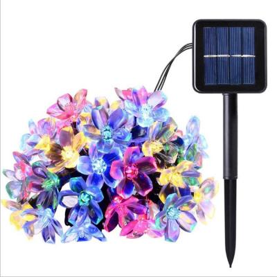 China Cherry Blossoms LED Indoor Solar Powered Flower String Light Outdoor Waterproof Electric String Lights for Christmas Tree Garden Patio Fence Yard for sale