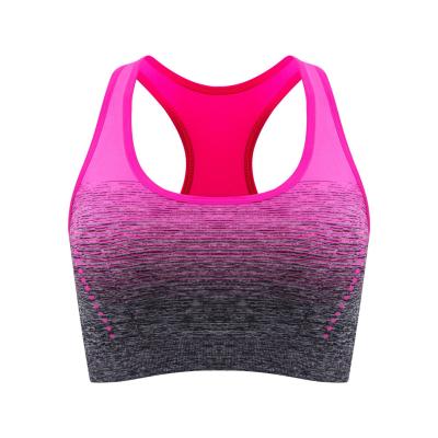 China Breathable Women Female Quick Dry Lift Up Natural Color Sports Bra Tank Top Yoga Shirt With Padding For Fitness Gym Running Bras for sale