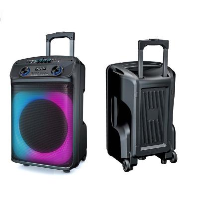 China 2022 Radio Fashion Selling Portable Radio 12 Speakers Inch Subwoofer Bass Trolley Speaker Home Speaker System for sale