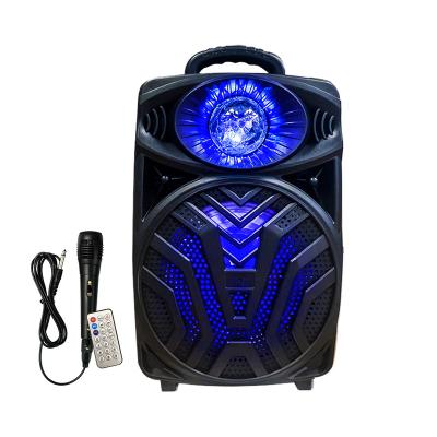 China 8 Inch Wireless Audio Portable Trolley Party Blue Tooth Speaker for sale