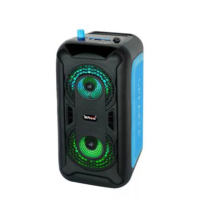 China Hot Selling DTS Dual 4 Inch Portable Speaker With Microphone for sale