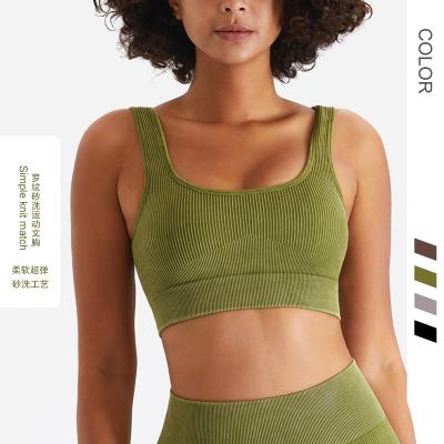 China 2022 New Sportswear Breathable Seamless Gym Clothing Women Fitness Yoga Bra Tops for sale