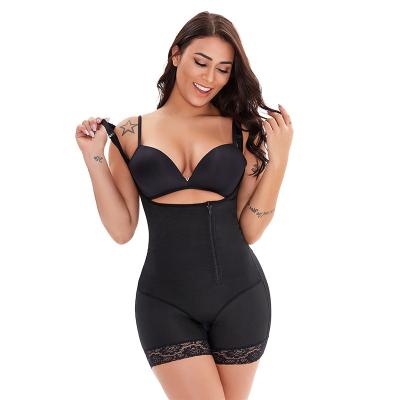 China Factory Wholesale Women Body Shaper Breathable Plus Size Waist Trainer Tummy Control Butt Lifter Shapewear Jumpsuit for sale