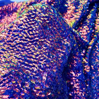 China Shrink-Resistant Even Fashion Colorful Sequins Mesh Fabric For Party Wedding for sale