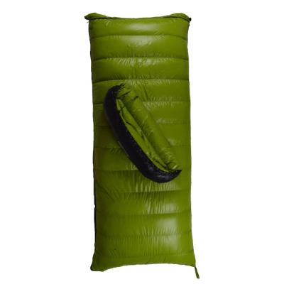 China Mummy Army Green Envelope 0 Degree Sleeping Bags Down Cold Weather Camping for sale