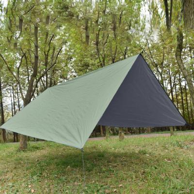 China Outdoor Travel Hiking Camping Sun Shade Silver-Coated Tarpaulin Canopy Tent Fly Sheet Waterproof Beach Shade Rain Fly Sun Shelter Anti-UV for sale