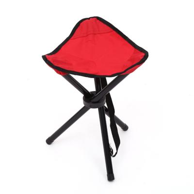 China Small Light Weight Triangular Folding Outdoor Beach Stool Easy Folding Fishing Chair Camping Tripod Portable Stool for sale