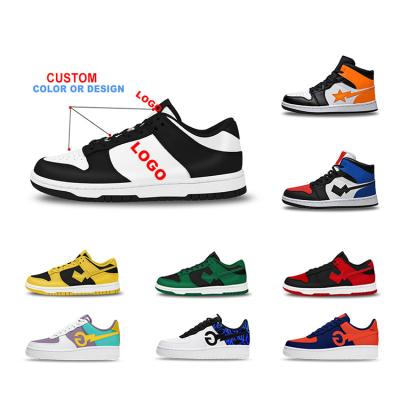 China CUSHIONING 2022 Retro High Quality AJ 1 Style Skateboard Shoes,Comfortable Sports Shoes Men's Walking Basketball Shoes for sale