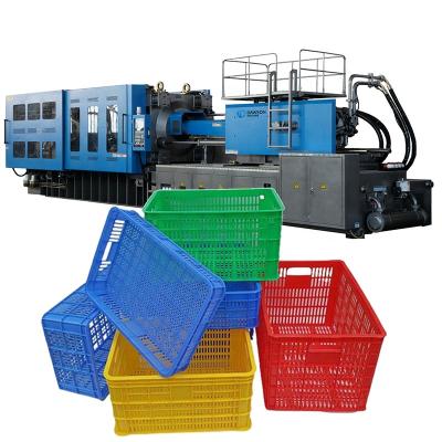 China Industrial Logistics Horizontal Heavy Duty Warehouse Box Durable Plastic Crate Making Machine Injection Molding Machine for sale