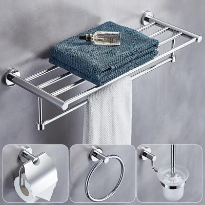 China Sustainable European Design Bathroom Accessories Brass 6 Pcs Bathroom Accessories Set for sale