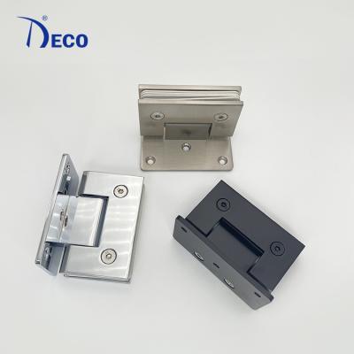 China Modern High Quality Satin Nickel Stainless Steel Hardware DECO Frameless Glass Door Hinge For Shower Door for sale