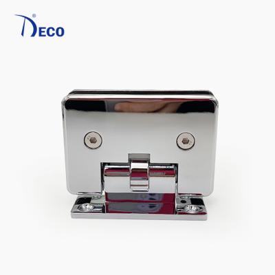 China Custom 90 Degree Shower Hinge Modern Glass Door Hardware Clip Chrome Plated Zinc Alloy Glass Door Hinges for sale