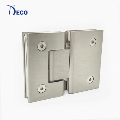 China Modern DECO Hardware High Quality Glass To Glass Hinge Brass Frameless Glass Door Hinge For Shower Door for sale