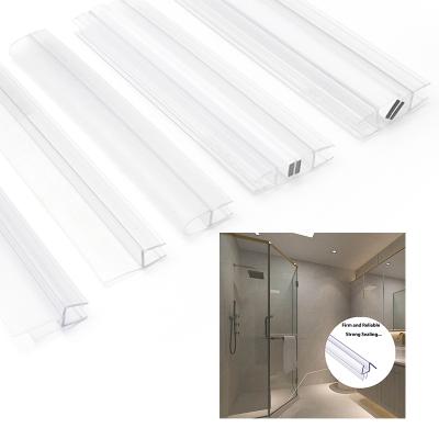 China DECO Shower Door Plastic Seal Modern Glass Strip Seal With Soft Bubble Profiles Bathroom Accessories Plastic PVC Shower Door Seal for sale