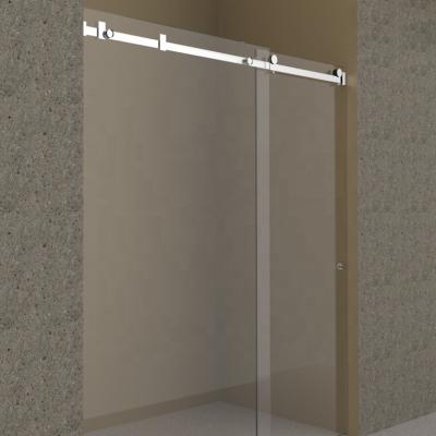 China DECO Modern Custom Fit Shower Door Corner Glass System Double Sliding Wheel Roller Shower Sliding Accessories for sale