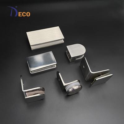 China Custom DECO Glass Factory Door Hardware Stainless Steel Aluminum Clamp Glass Clip for Glass for sale